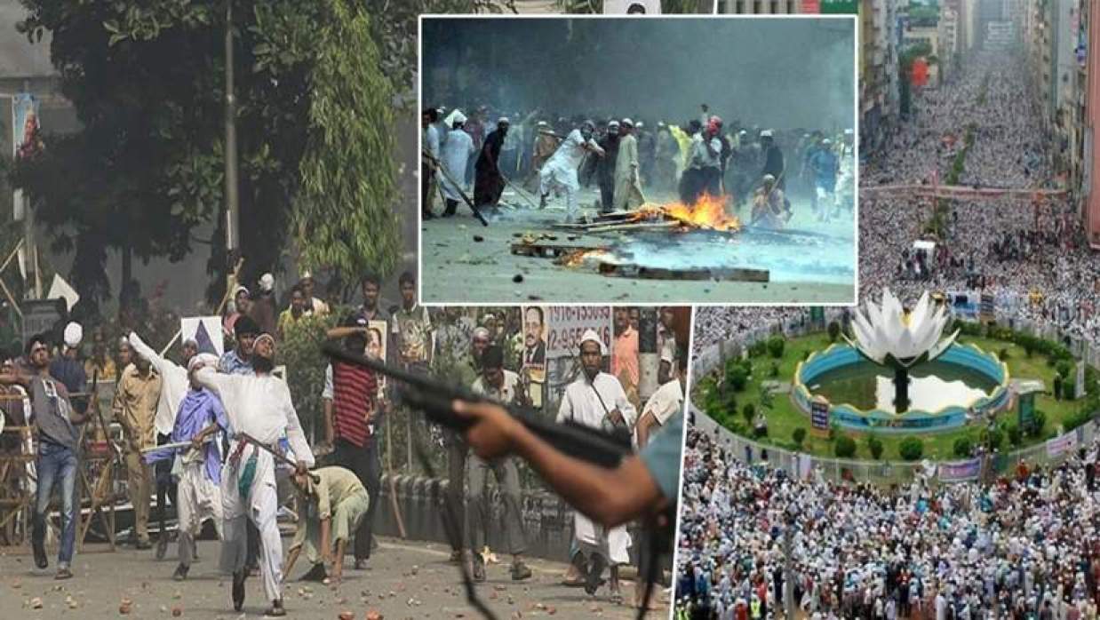 শাপলা চত্বরে হেফাজতে ইসলামের মহাসমাবেশ গণহত্যা 