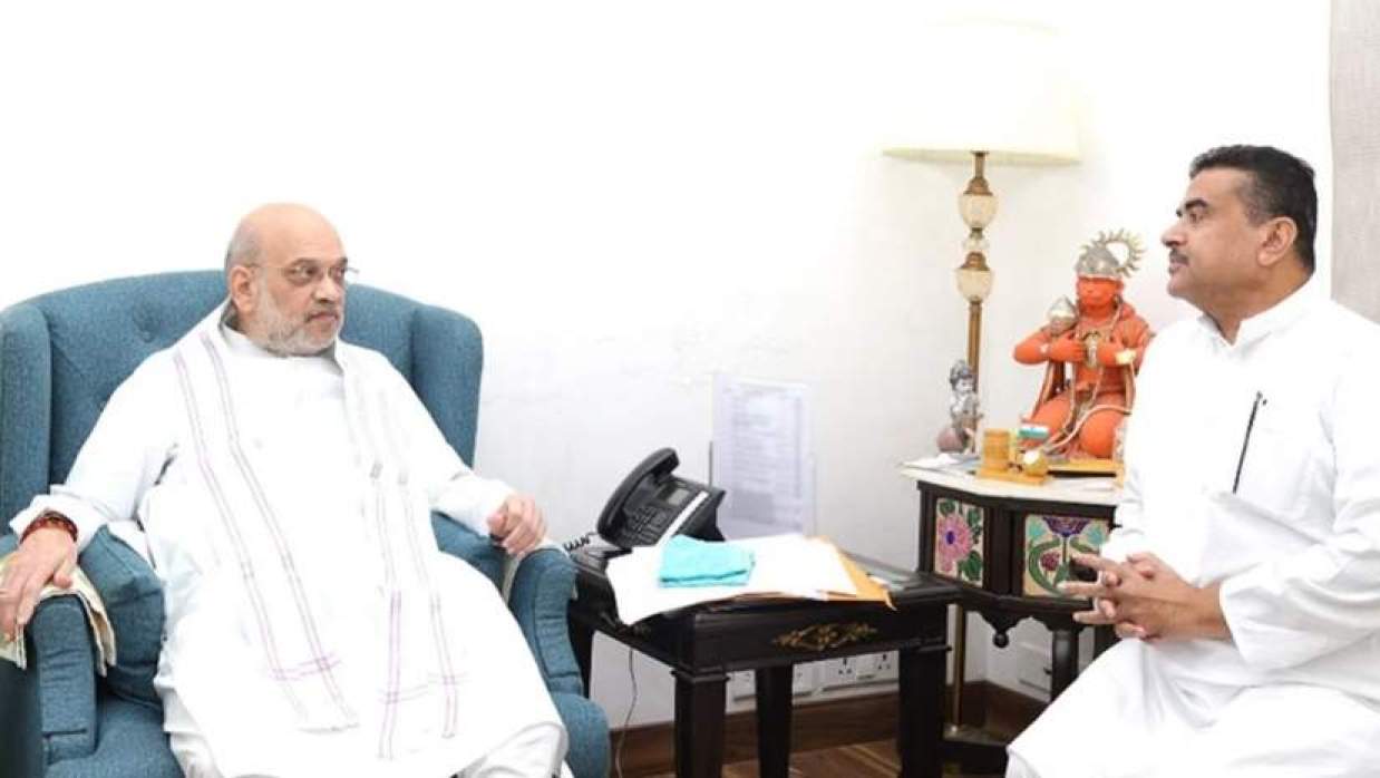 অমিত শাহ ও শুভেন্দু অধিকারি 