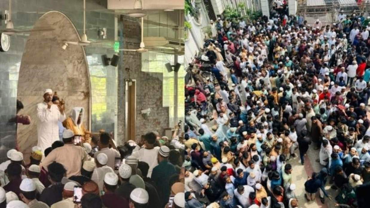 নাসীরুদ্দীন পাটওয়ারীর প্রবেশের পর মসজিদে হুড়োহুড়ি-ধাক্কাধাক্কি