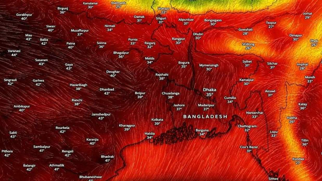 চার বিভাগে তীব্র তাপপ্রবাহের সতর্কবার্তা দিয়েছে বিডব্লিউওটি