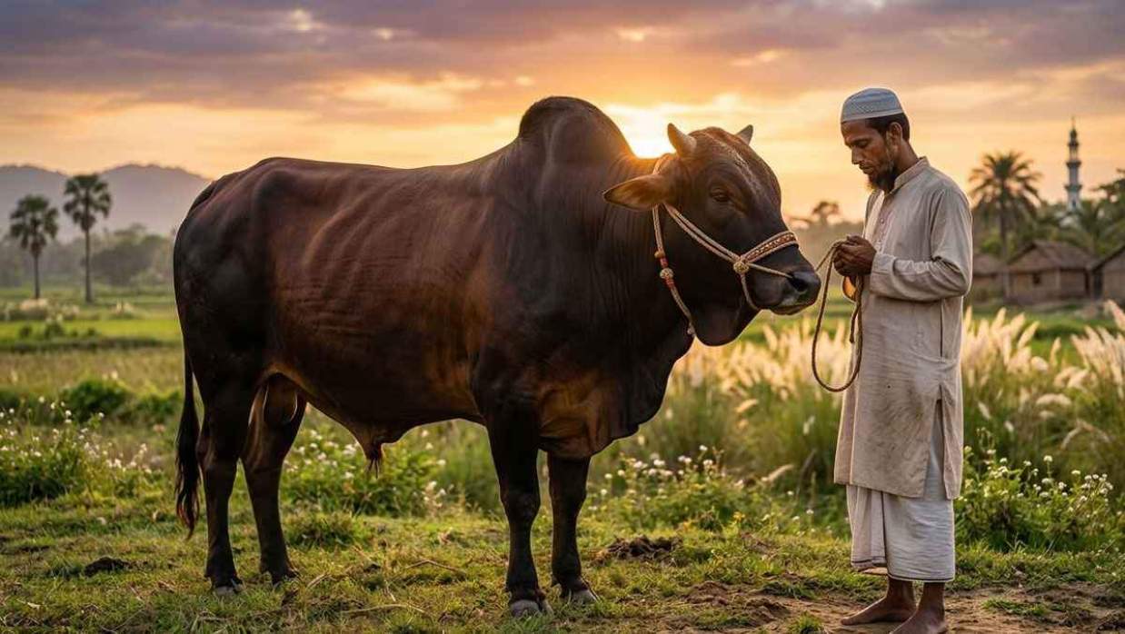 প্রতীকী এআই ছবি, কুরবানির পশু 