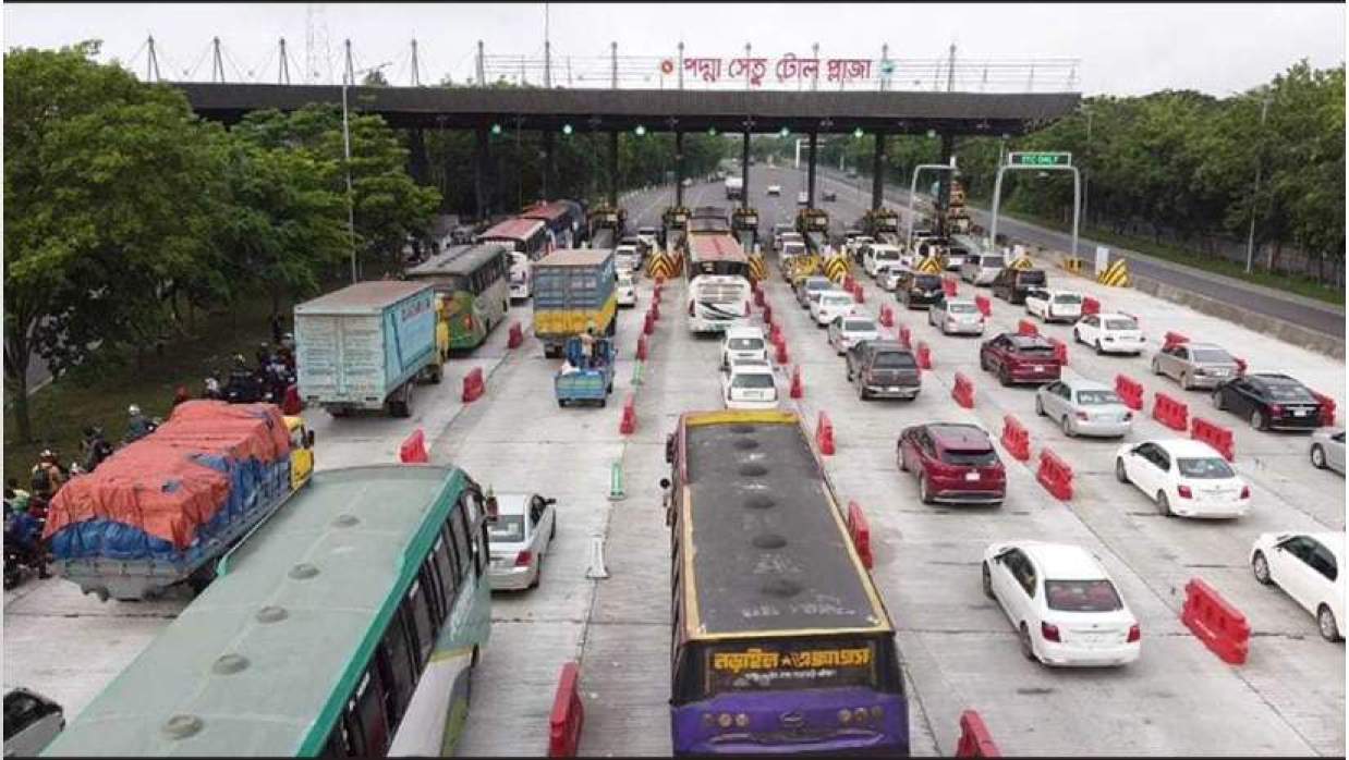 পদ্মা সেতুতে গাড়ির চাপ