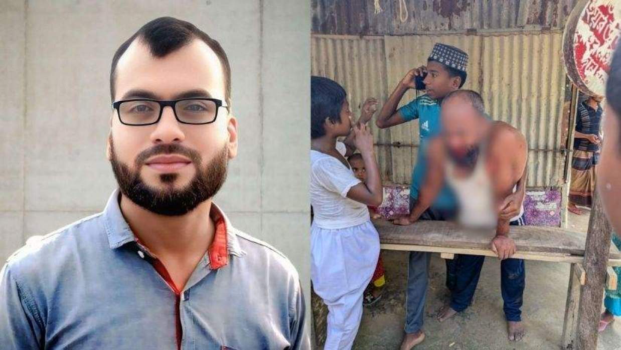 অভিযুক্ত যুবদল নেতা তাউয়াব সরদার ও তার আহত ছোট ভাই আউয়াল সরদার