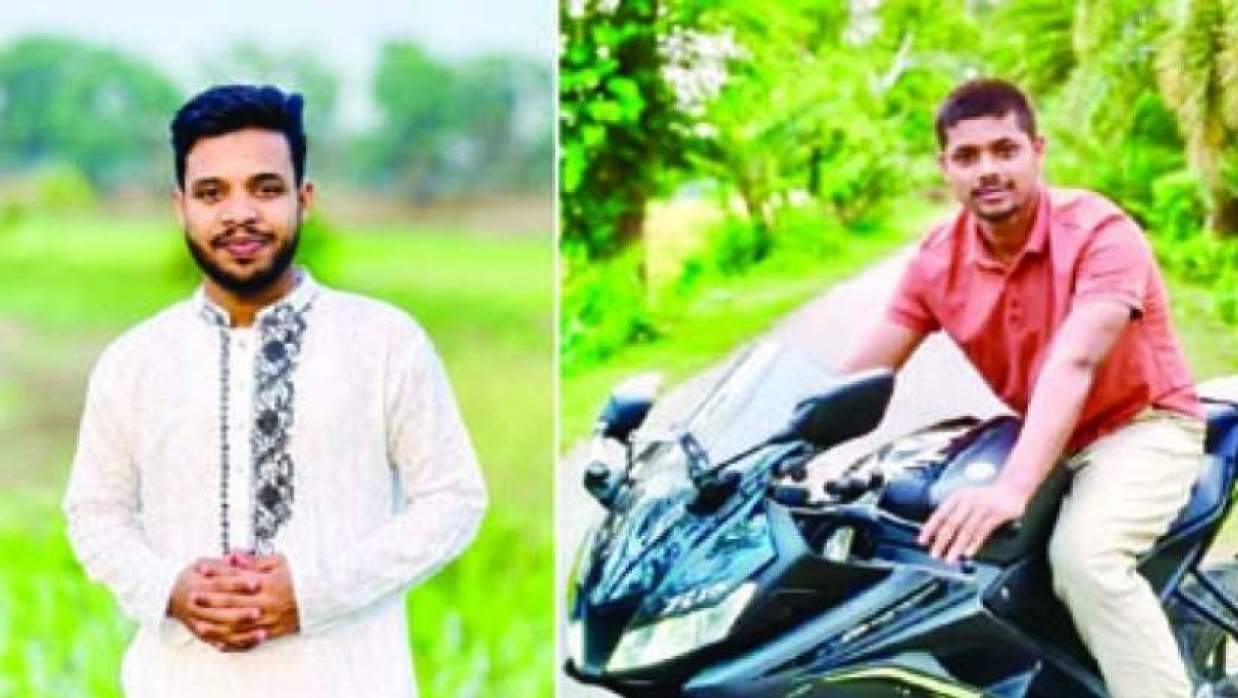 নিহত রাকিব হোসেন ও মেহেদী হাসান জনি 