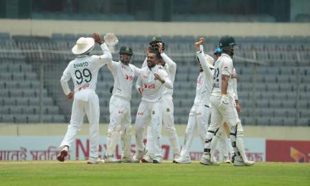 পাকিস্তানের ইনিংসে ধস, লিড বাংলাদেশের