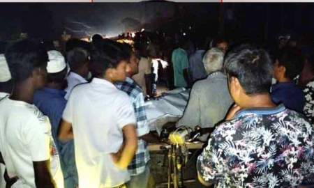গাড়ীর চাকায় পিষ্ট হয়ে মোটরসাইকেল চালকের মৃত্যু