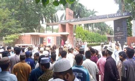 উপাচার্যের নিয়োগ বাতিলের দাবিতে ২য় দিনের মতো ডুয়েটে বিক্ষোভ, সড়ক অবরোধ