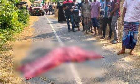 মোটরসাইকেল-কাভার্ড ভ্যানের মুখোমুখি সংঘর্ষে প্রাণ গেল নারীর