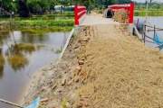কোটি টাকার সেতু উদ্বোধনের আগেই সংযোগ সড়কে ধস