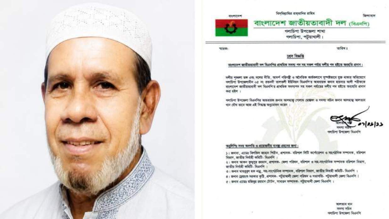 হায়দার আলী শরীফ ও বহিষ্কারের বিজ্ঞপ্তি