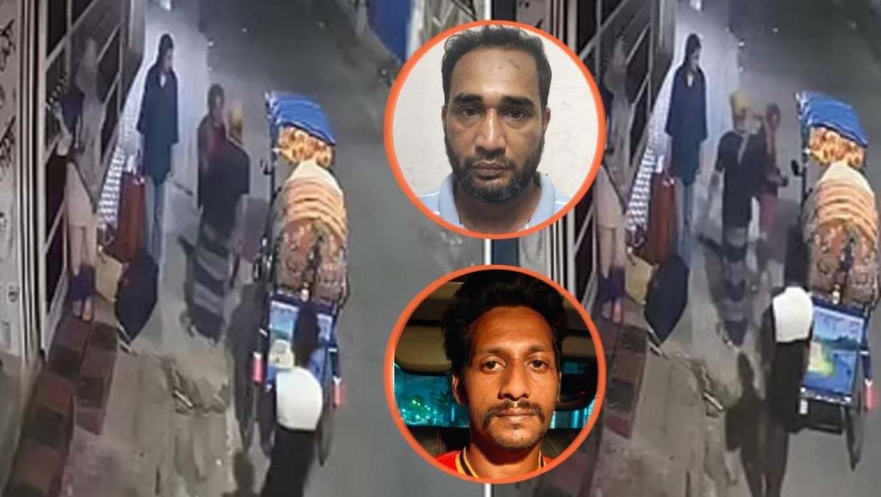 সিসিটিভি ফুটেজ ও মাঝে বৃত্তে দুই আসামি