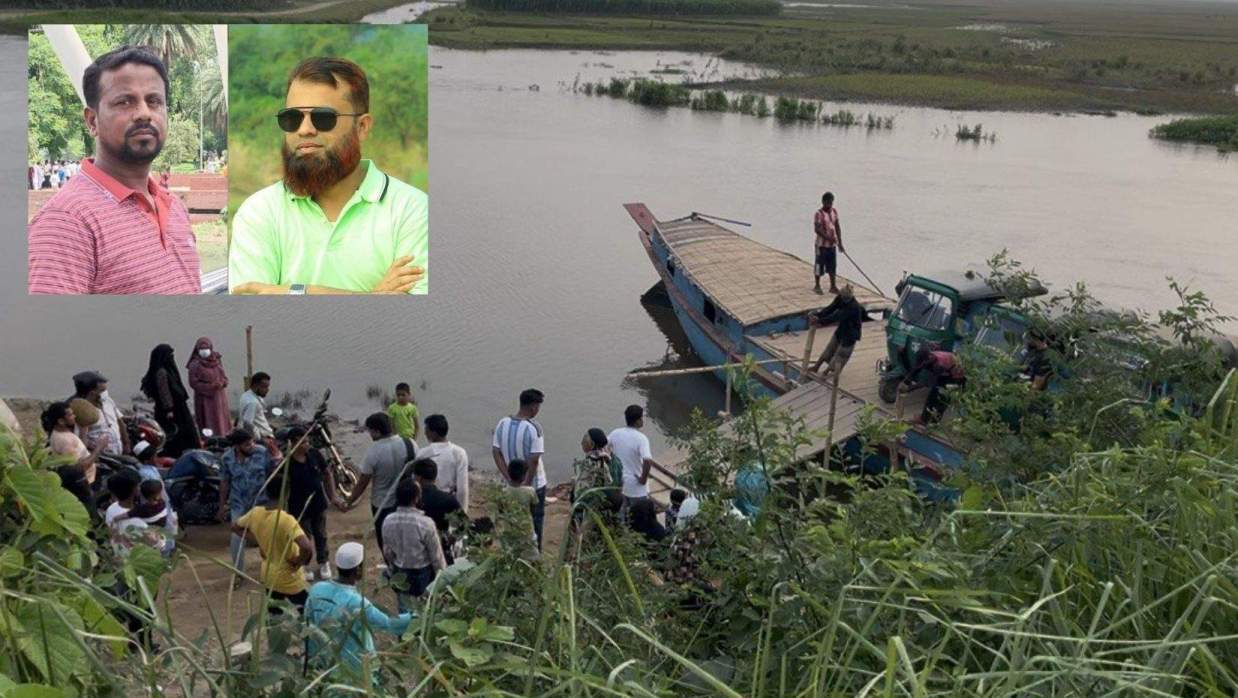 বাম দিক থেকে- যুবদল নেতা হাবিবুর রহমান, বিএনপি নেতা লুৎফুর রহমান