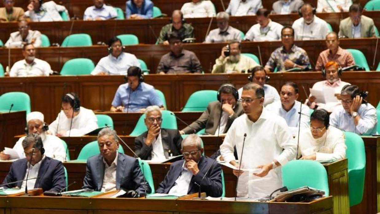 বক্তব্য রাখছেন প্রধানমন্ত্রী তারেক রহমান