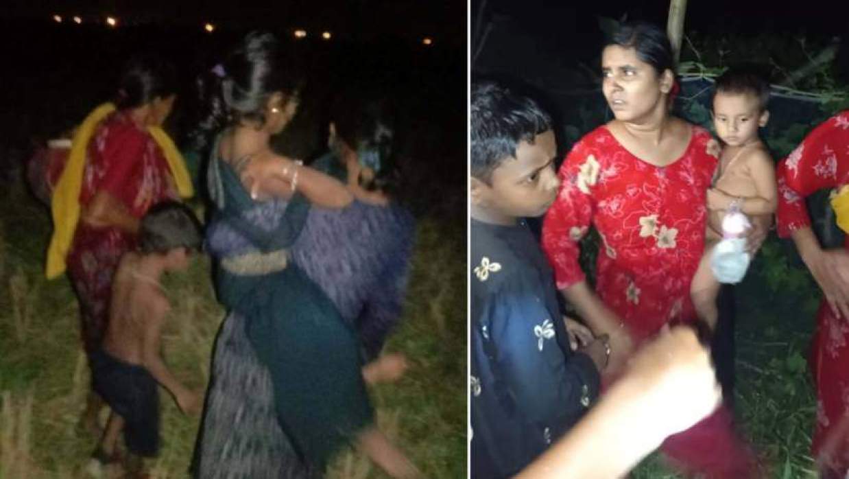 পুশ ইনের জন্য সীমান্তে নিয়ে আসা নারী-শিশুরা