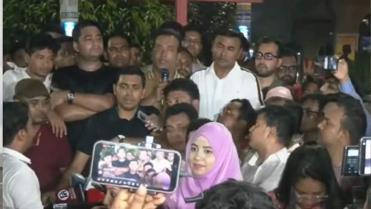 ছাত্রদলের বিক্ষোভ পরবর্তী সমাবেশ