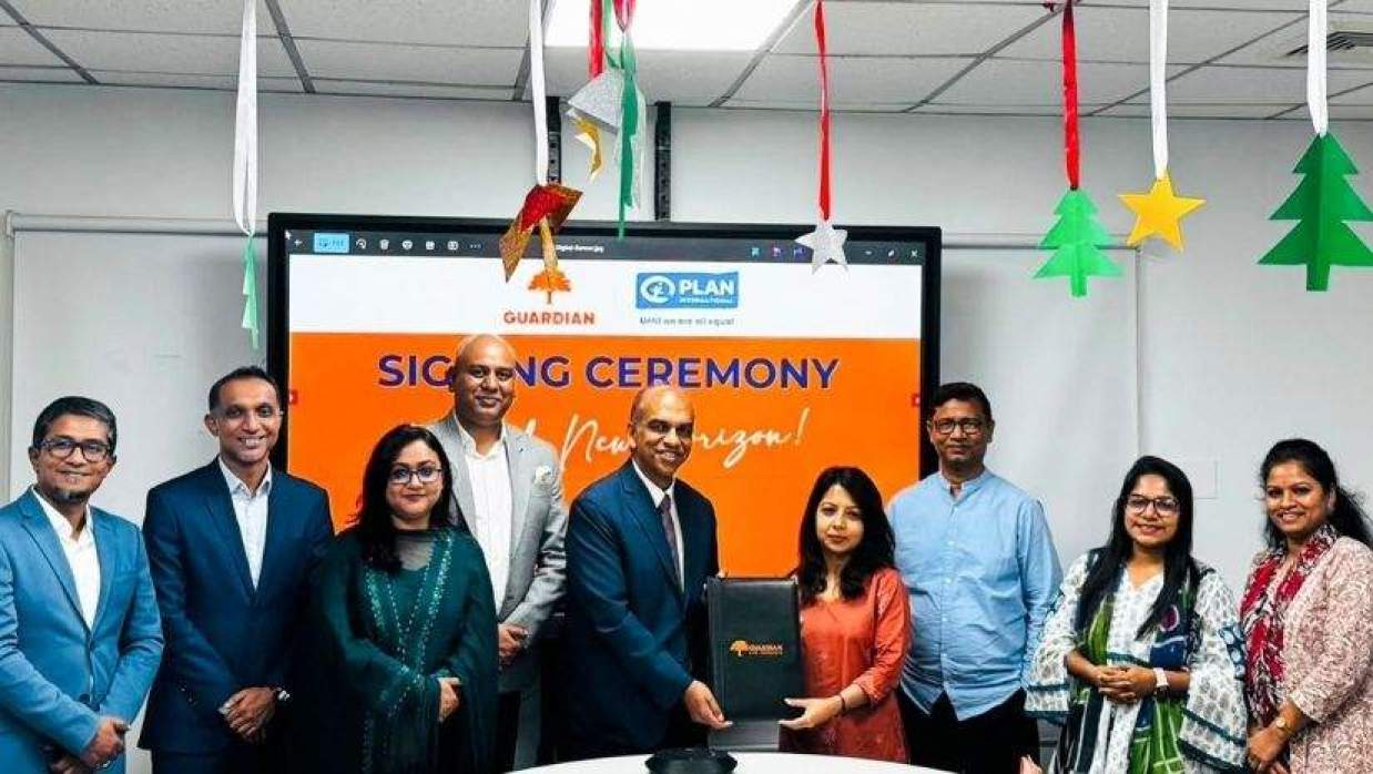 গার্ডিয়ান লাইফ ইন্স্যুরেন্স লিমিটেড ও প্ল্যান ইন্টারন্যাশনাল বাংলাদেশের চুক্তি স্বাক্ষরিত