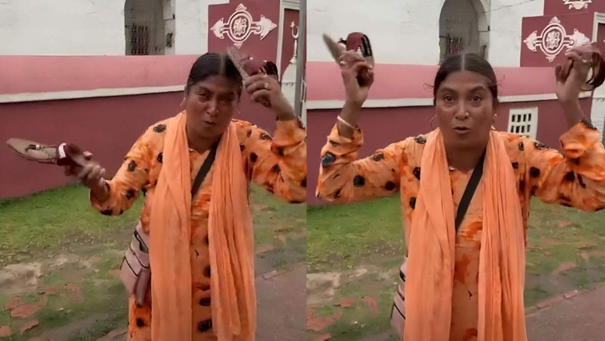 মাজারে গিয়ে নিজের মাথায় জুতা মেরে বিএনপি ছাড়ার ঘোষণা নারীর