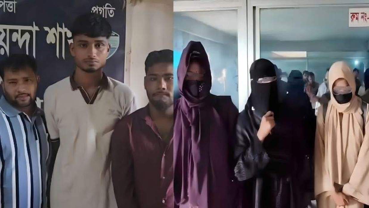 আটককৃত নারী-পুরুষ 