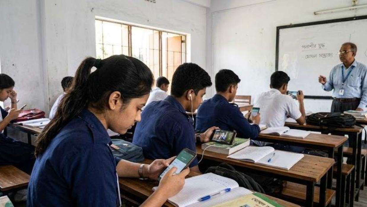 ক্লাসরুমে মোবাইল ফোন ব্যবহার