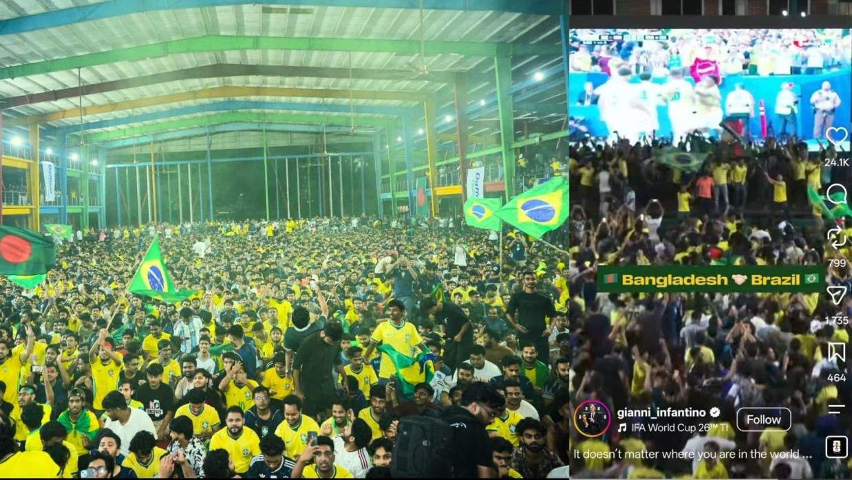 বাংলাদেশের বিশ্বকাপ উন্মাদনার ভিডিও নিজের ইনস্টাগ্রামে পোস্ট করলেন ফিফা প্রেসিডেন্ট