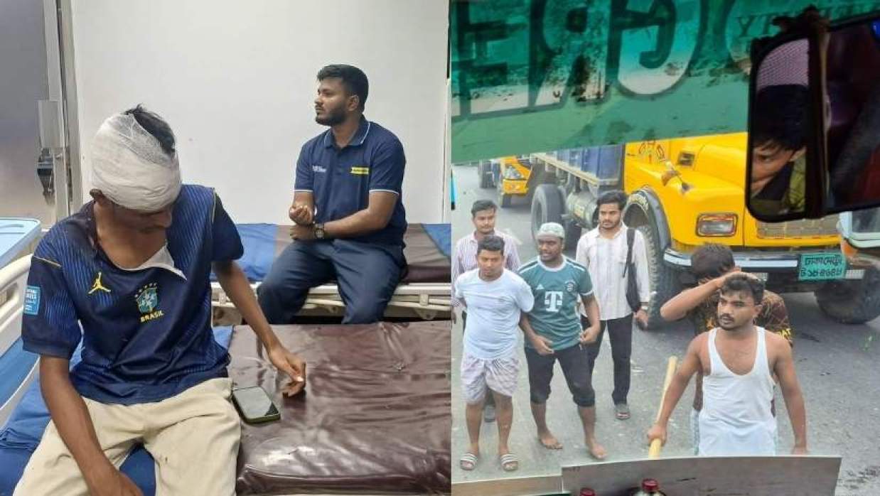 বাসে হামলাকারী ও আহত শিক্ষার্থীরা