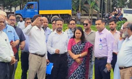 প্রস্তাবিত শেরপুর মেডিকেল কলেজের জায়গা পরিদর্শনে স্বাস্থ্য কর্মকর্তারা