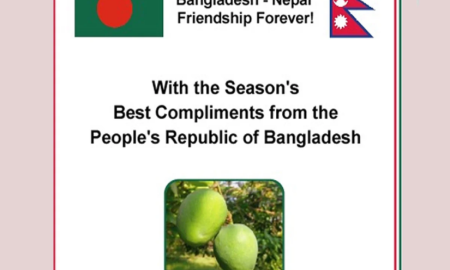 নেপালের রাষ্ট্রপতি-স্পিকারসহ ৩৬০ বিশিষ্টজনকে আম উপহার দিল বাংলাদেশ দূতাবাস