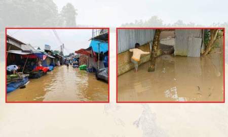 পাহাড়ি ঢল ও টানা বৃষ্টিতে শেরপুরে বন্যার শঙ্কা, ৩ নদীর পানি বিপৎসীমার ওপরে