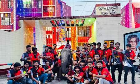 বাকৃবিতে ব্যতিক্রমী হল ফিস্টের আয়োজন, শোভাযাত্রায় হাতির অংশগ্রহণ