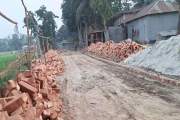 প্রধানমন্ত্রীর সফর শেষে তুলে নেওয়া হলো ভাড়ায় আনা সড়কের ইট