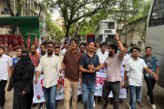 শিবিরের বিরুদ্ধে অপপ্রচারের অভিযোগে জবি ছাত্রদলের বিক্ষোভ