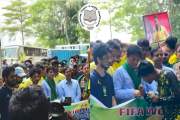 গোবিপ্রবিতে ব্রাজিল সমর্থকদের বর্ণাঢ্য র‍্যালি