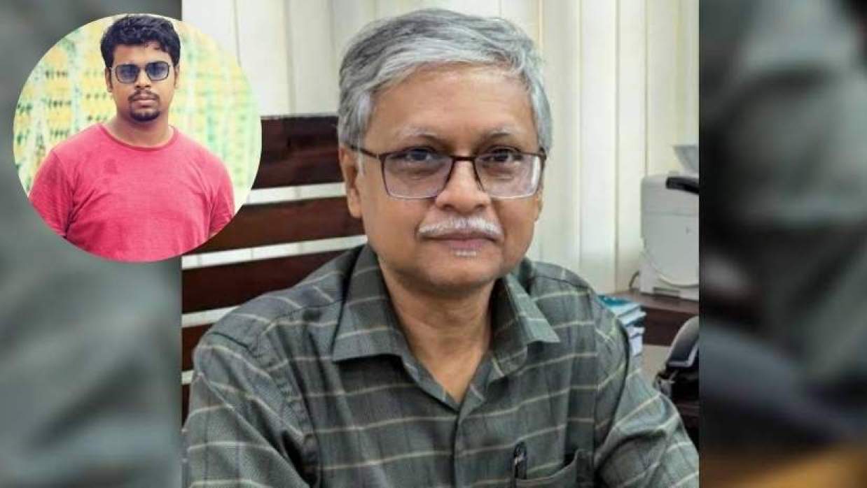 রাবির সাবেক উপাচার্য অধ্যাপক সালেহ হাসান নকীব ও ইনসেটে শহীদ সাকিব আনজুম