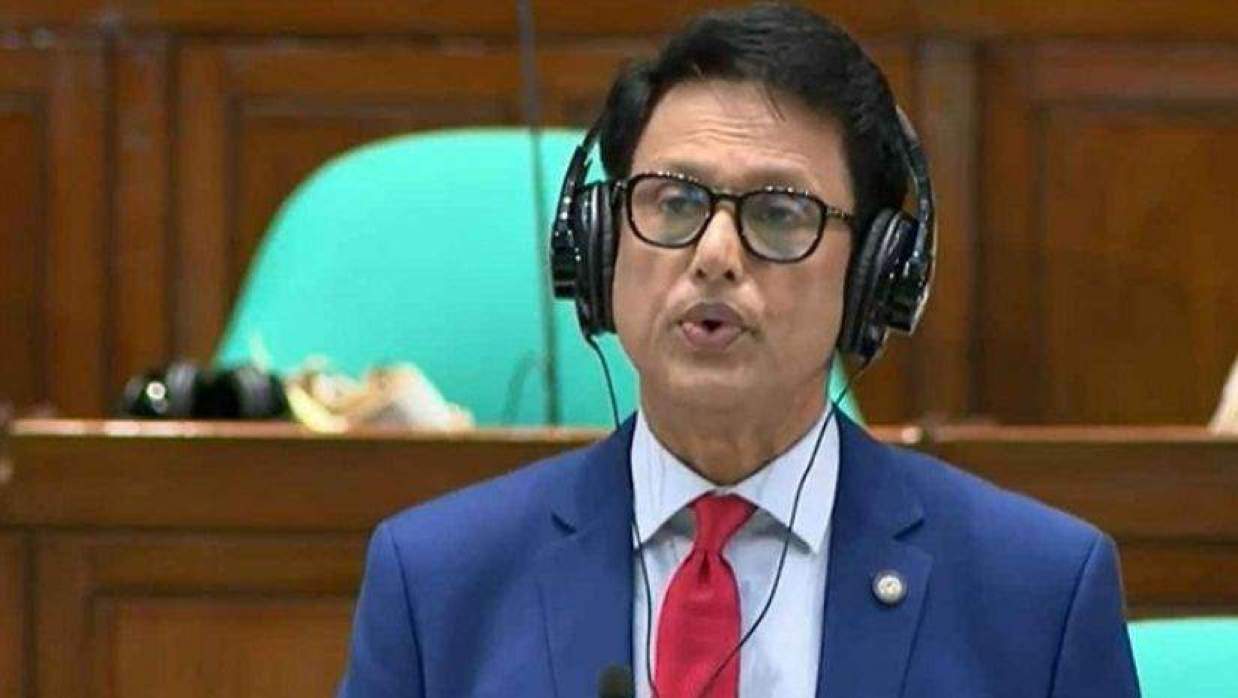 জাতীয় সংসদে শিক্ষামন্ত্রী আ ন ম এহসানুল হক মিলন