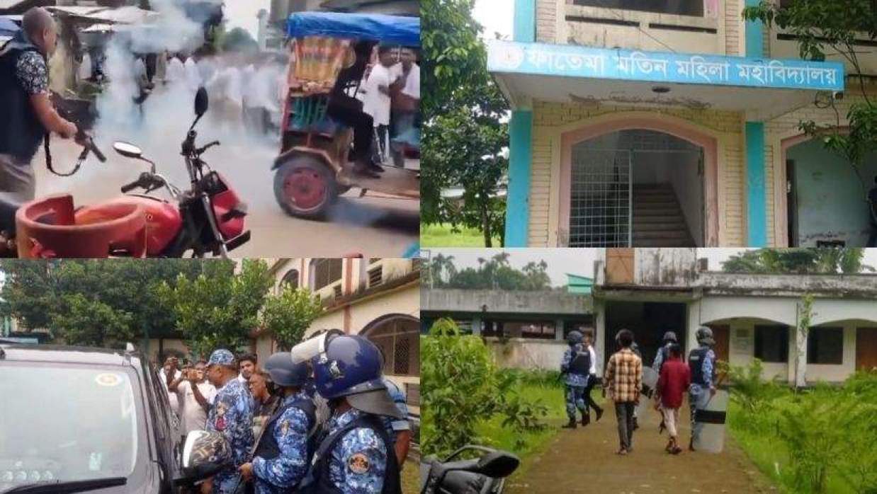 এইচএসসি পরীক্ষায় ‘নকল’ করতে না দেওয়ায় কেন্দ্রে ভাঙচুর, পুলিশের সঙ্গে সংঘর্ষে আহত ১০