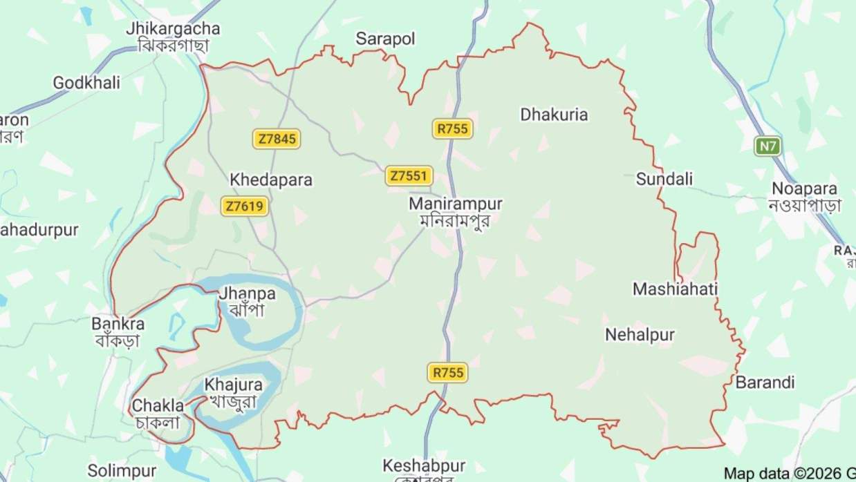 ম্যাপ: যশোর মনিরামপুর