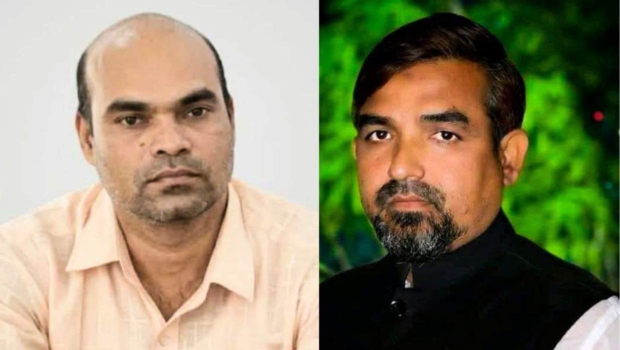 বাম দিক থেকে: জিয়াউর হক ও মাহফুজুর রহমান