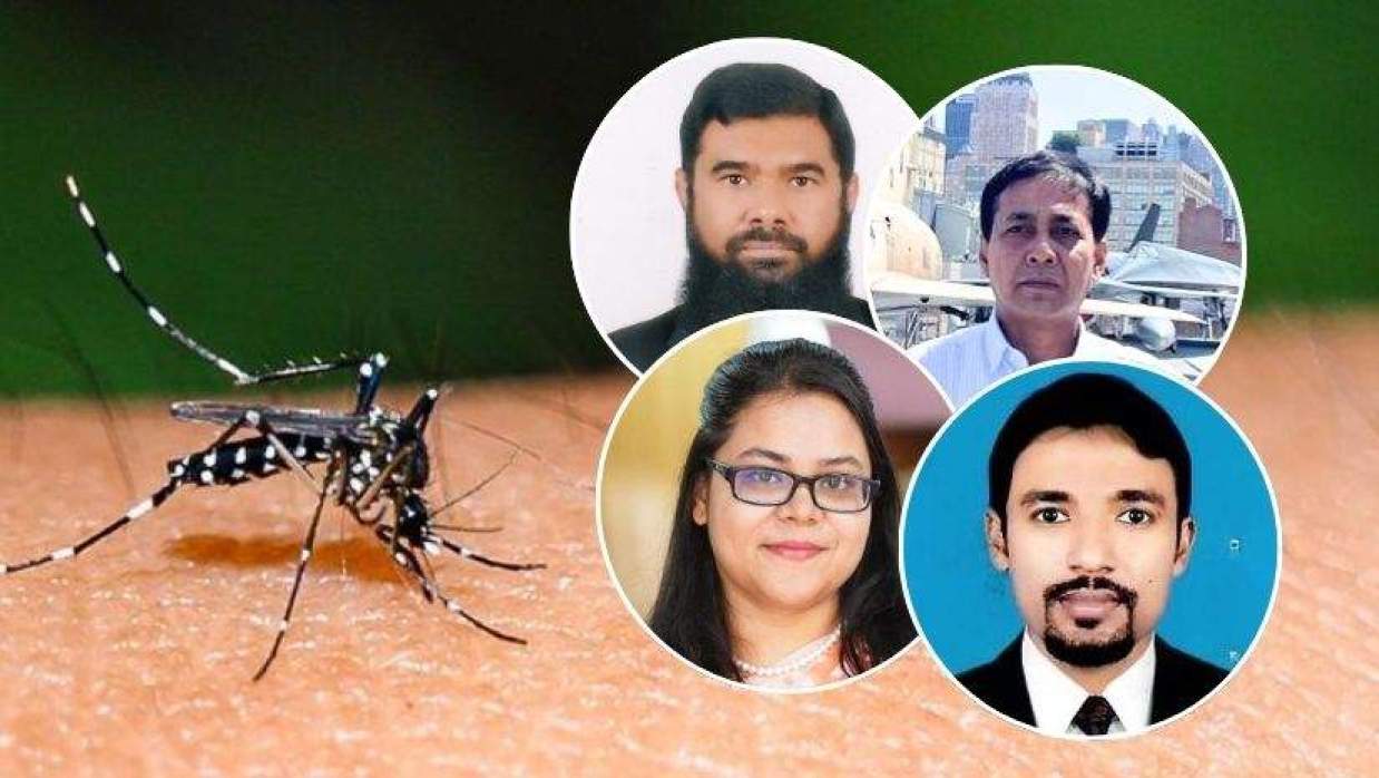 রেজাউল ইসলাম ও অধ্যাপক ডা. হালিমুর রশিদ (ওপরে বাঁ থেকে) এবং তানিয়া মুন ও ডা. জাহিদুর রহমান (নিচে বাঁ থেকে)