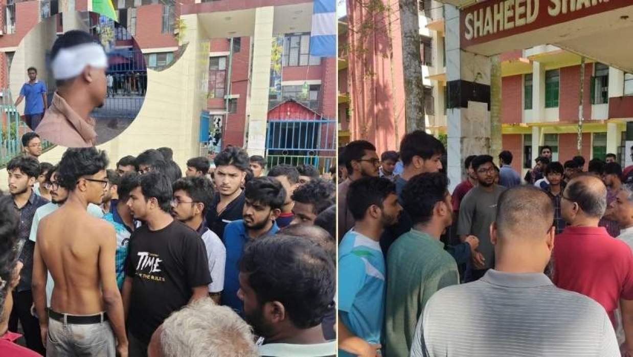 ২ হলের শিক্ষার্থীদের মধ্যে দফায় দফায় সংঘর্ষ