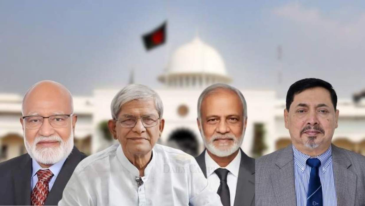 খন্দকার মোশাররফ হোসেন, মির্জা ফখরুল ইসলাম, মঈন খান ও নাসিমুল গণি 