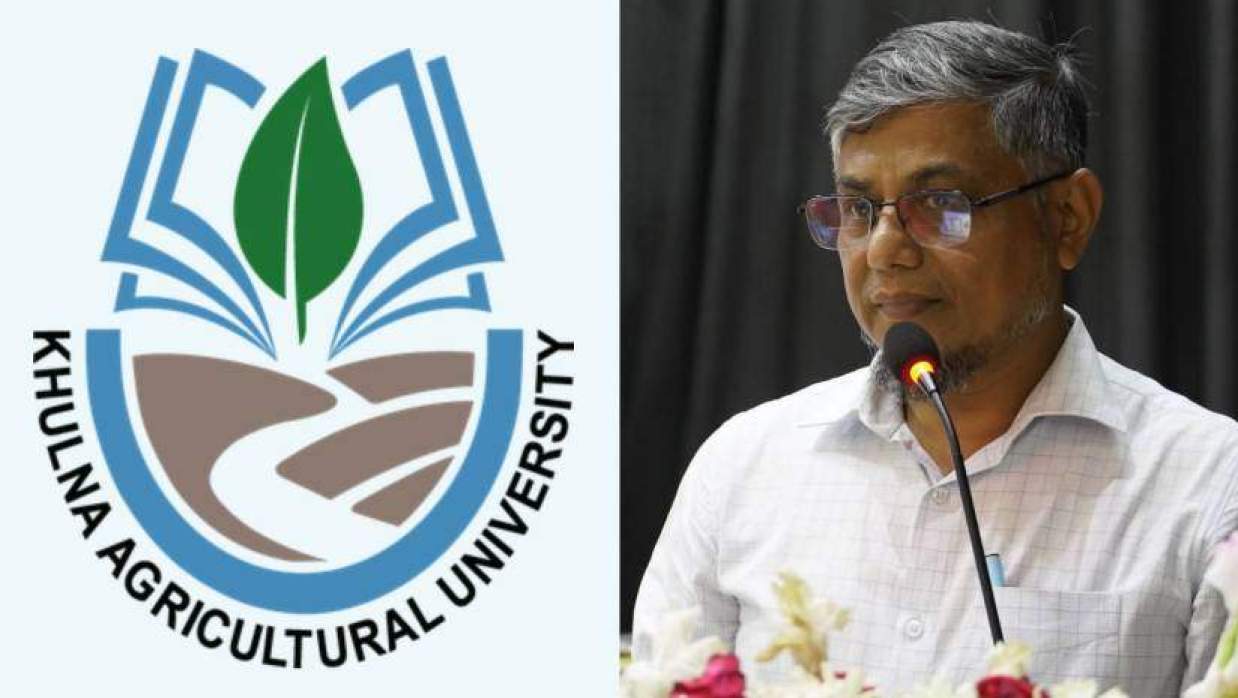 খুকৃবি লোগো ও অধ্যাপক ড. মো. আসাদুজ্জামান সরকার