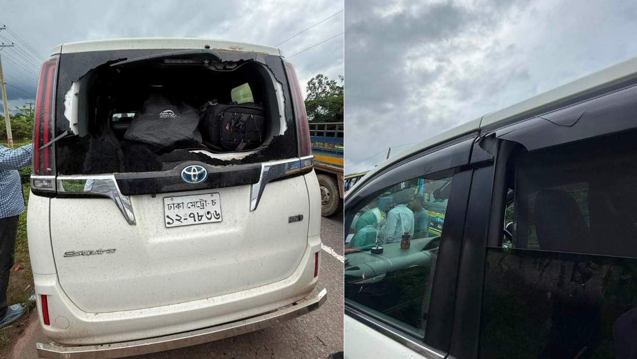 গাড়িবহরে হামলা