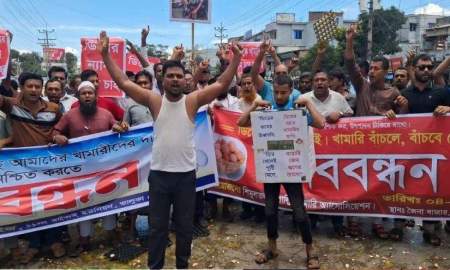 মহাসড়কে ডিম ভেঙে খামারিদের বিক্ষোভ, বাজার নিয়ন্ত্রণে সিন্ডিকেট ভাঙার দাবি