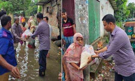 আনোয়ারায় পানিবন্দি সহস্রাধিক পরিবারকে ত্রাণ দিলেন ইউএনও