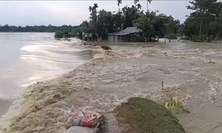 এবার ভাঙল মৌলভীবাজারের মনু নদীর বাঁধ, প্লাবিত ৩০টির বেশি গ্রাম