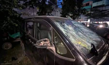 বিএনপির দুই পক্ষের সংঘর্ষ, এমপির গাড়ি ভাঙচুর