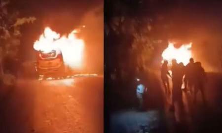 ফরিদপুরে বাসচাপায় নিহত ৫, গাড়িতে আগুন দিল উত্তেজিত জনতা