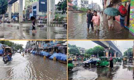 দ্বিতীয় দিনের মতো রাজধানীতে ভারী বৃষ্টি—গাড়ির সংকট আর জলাবদ্ধতায় চরম দুর্ভোগে নগরবাসী