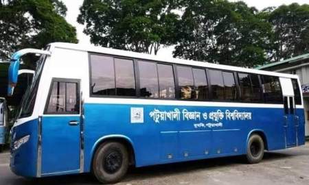 শিক্ষার্থীদের জন্য বিনামূল্যে বাস চালু করল পবিপ্রবি