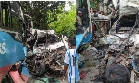 পাবনায় লাশবাহী অ্যাম্বুলেন্স ও বাসের মুখোমুখি সংঘর্ষ, নিহত বেড়ে ৪